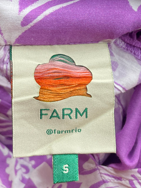 Vestido Farm Tirantes Plisado Morado-Talla S