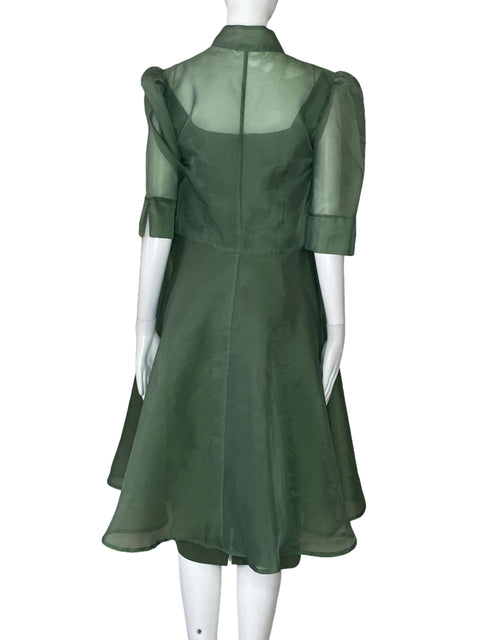 Vestido Tesoro TPS  Bodycon Sin Mangas Verde-Talla S