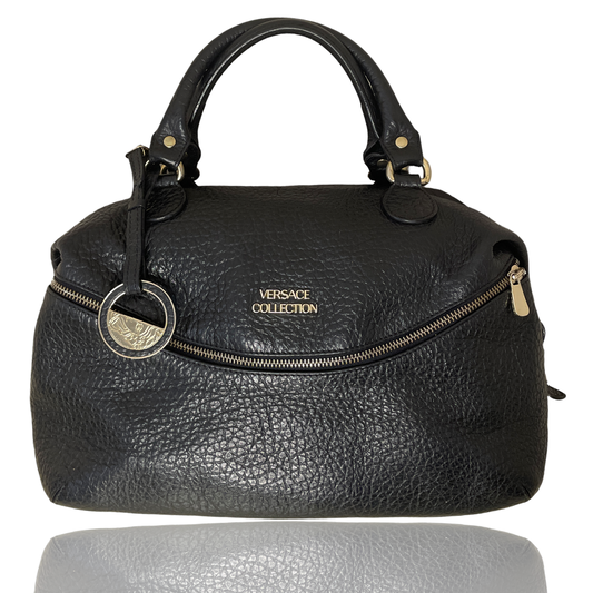 Bolso Versace Colection Medallòn Medusa Negro-Talla M