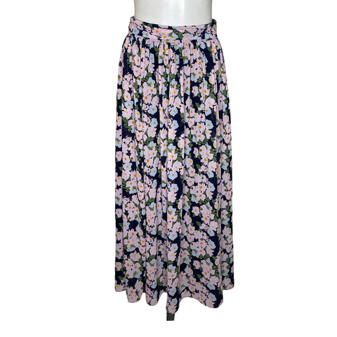 Falda J.Crew Flowers Rosado-Talla 12