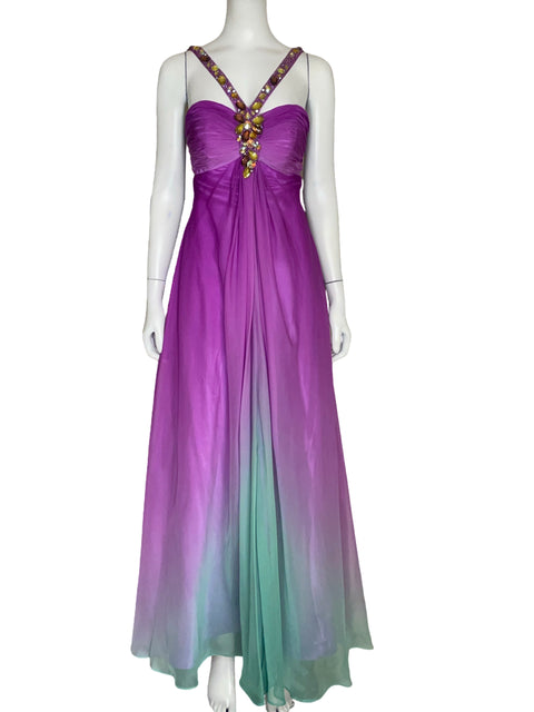 Vestido Dave & Johnny Halter Morado - Talla 5/6