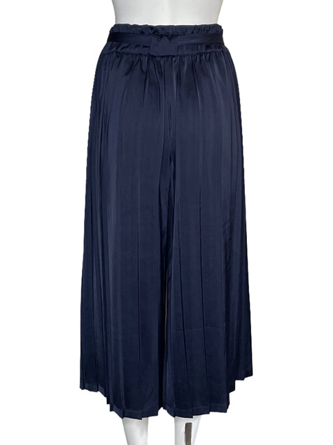 Pantalón Santa Simona Palazzo Plisado Azul-Talla S