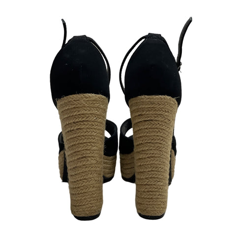 Calzado Kayleen Plataforma Yute Negro-Talla 9