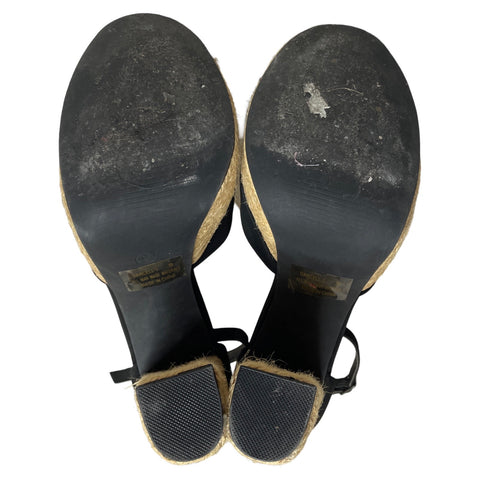 Calzado Kayleen Plataforma Yute Negro-Talla 9