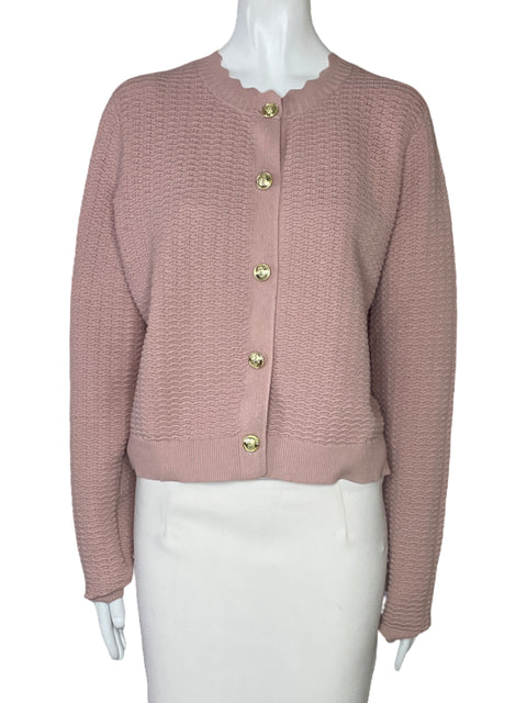 Cardigan Rachel Zoe Botones Tejido Rosado-Talla M