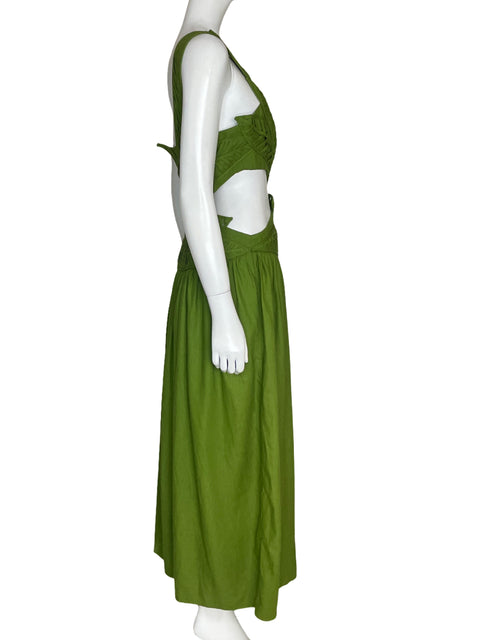 Vestido Farm Rio Green Leaves Cut Out Verde - Talla M