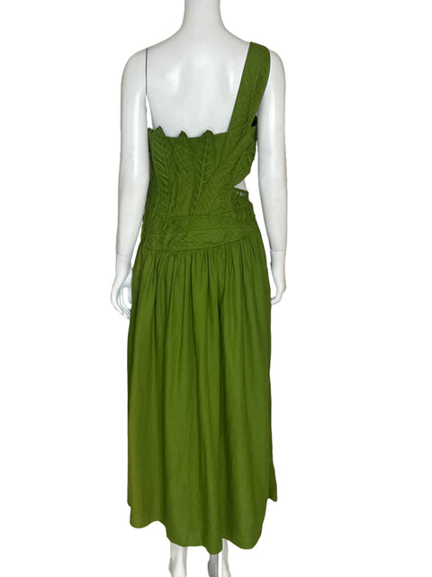 Vestido Farm Rio Green Leaves Cut Out Verde - Talla M