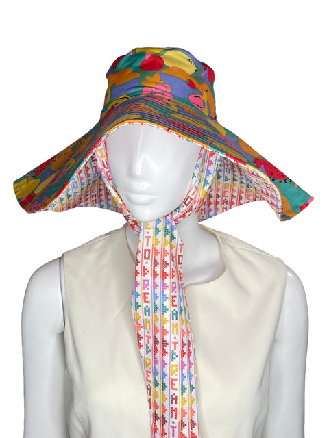 Vestido Farm Frutas + Sombrero verde-Talla S