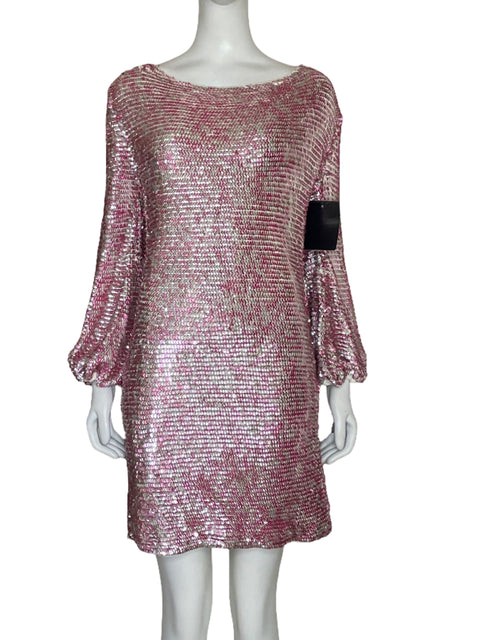 Vestido Retrofete Lentejuelas Fucsia - Talla M/L