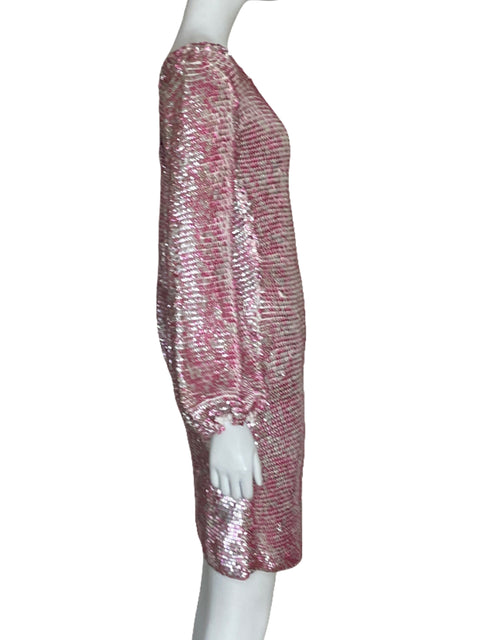 Vestido Retrofete Lentejuelas Fucsia - Talla M/L