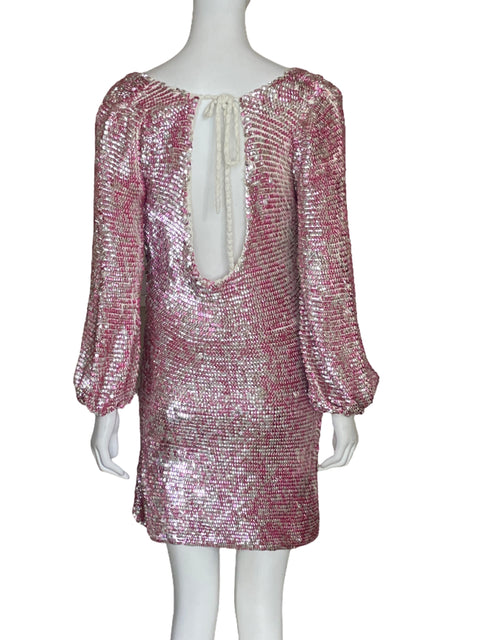 Vestido Retrofete Lentejuelas Fucsia - Talla M/L