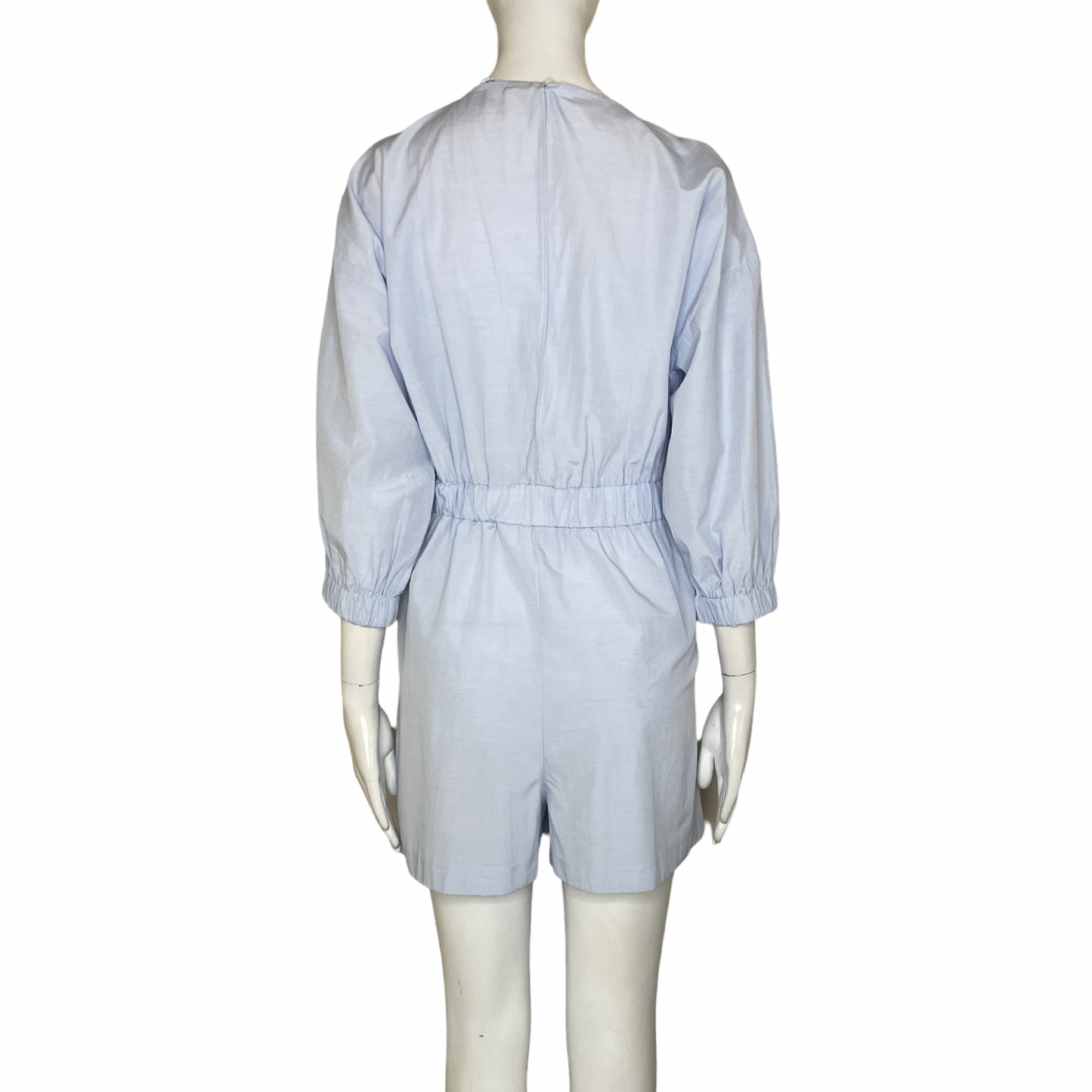 Romper ZARA Mangas Larga Pliegues Azul - Talla XS