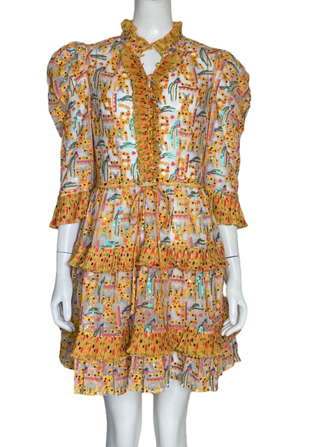 Vestido Celia Valentina De Tul Amarillo - Talla S