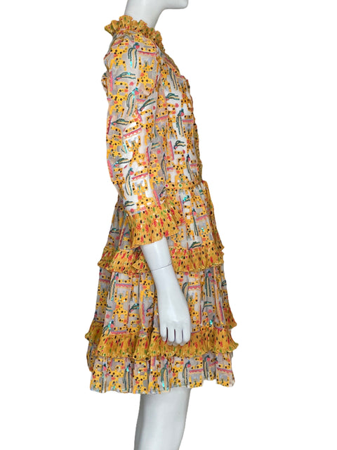 Vestido Celia Valentina De Tul Amarillo - Talla S