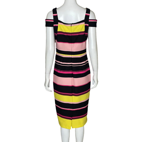 Vestido New York & Company 
Midi Rayas Rosado-Talla S