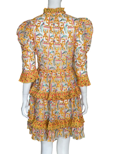 Vestido Celia Valentina De Tul Amarillo - Talla S