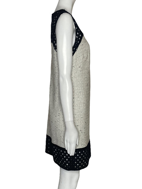 Vestido Ann Taylor Tweed Encaje Negro-Talla 4