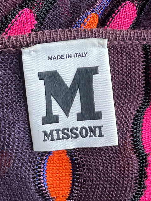 Blusa Missoni De Punto Manga Corta Morado-Talla 8