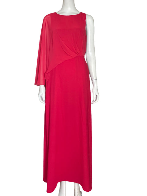 Vestido BCBG Drapeado Maxi Rojo - Talla 2