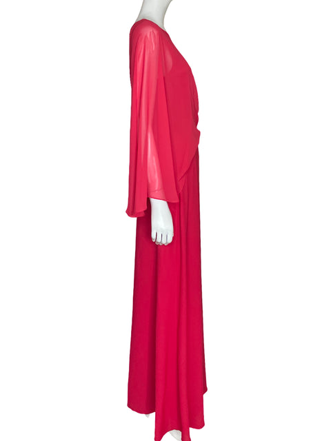 Vestido BCBG Drapeado Maxi Rojo - Talla 2