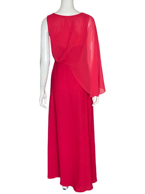 Vestido BCBG Drapeado Maxi Rojo - Talla 2