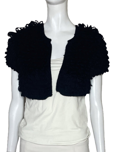 Bolero BCBG Tejido Faux Fur Negro-Talla S