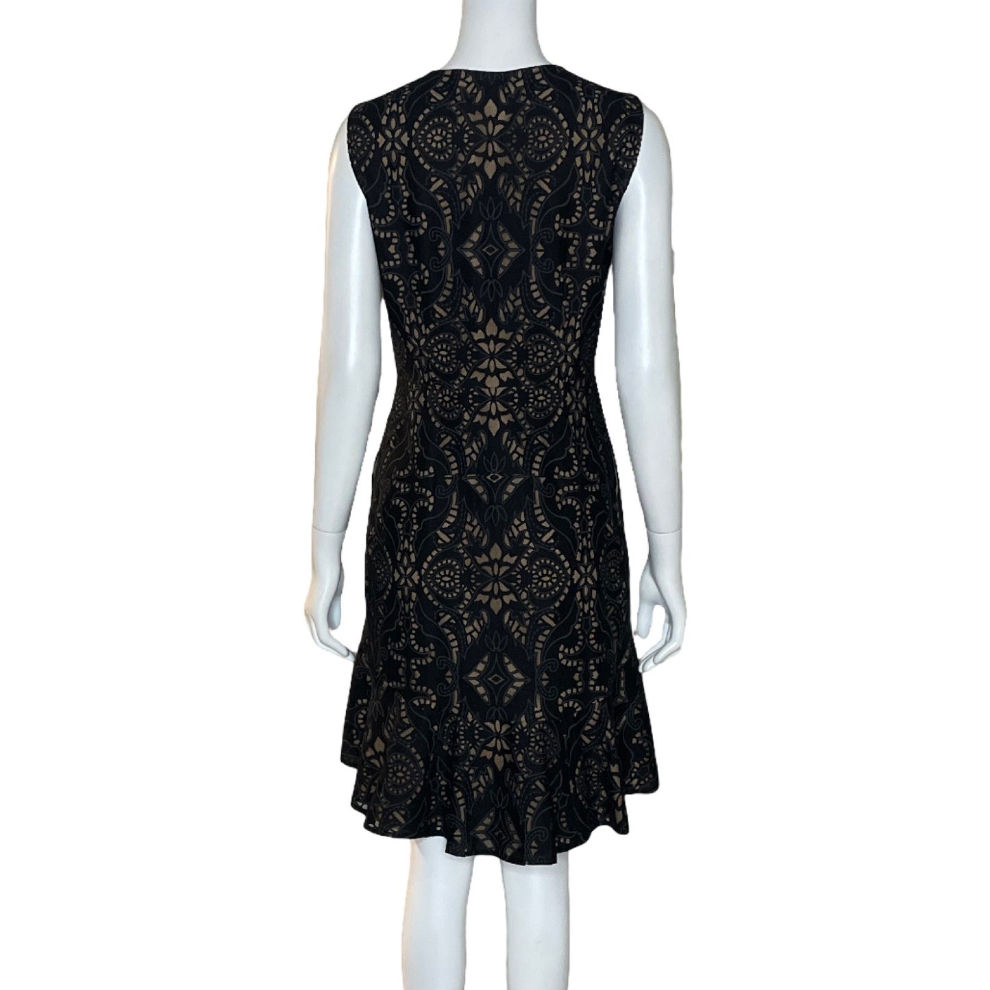 Vestido BCBG Asimetrico EncajeNegro-Talla 02