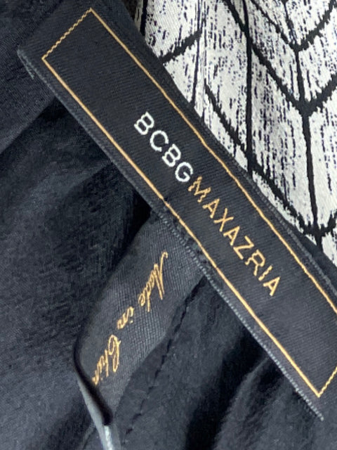 Blusa BCBG Mangas Larga Estampado Negro - Talla 0