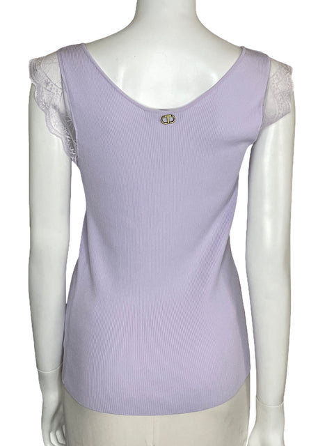Top Twinset Acanalado Morado-Talla U