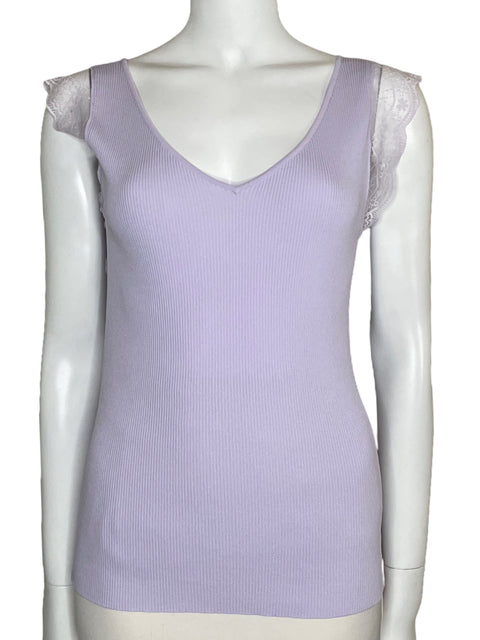 Top Twinset Acanalado Morado-Talla U