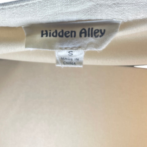 Vestido Hidden Alley Mangas Puff Beige-Talla S
