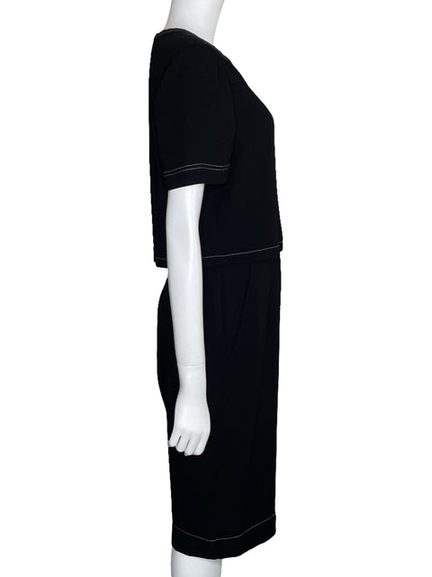 Romper BCBG Fluido Manga Corta Negro-Talla M