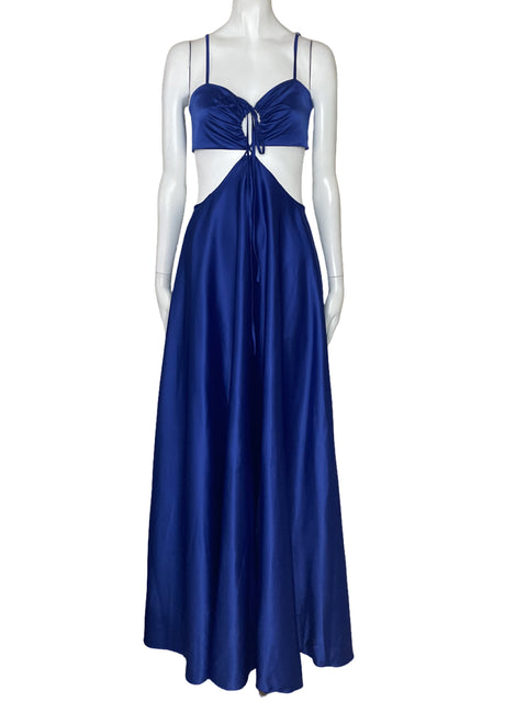 Vestido Anana Tiras Fluido Azul-Talla M