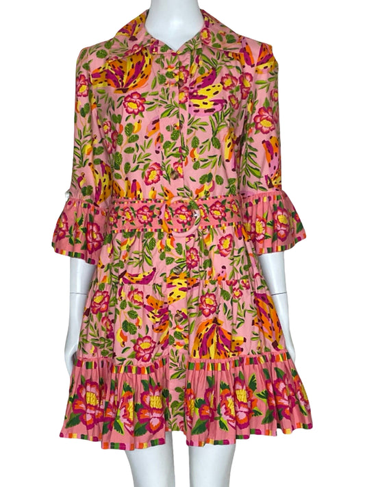 Vestido Farm Rio Mini BananaFloral Rosado-Talla S