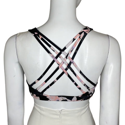 Top Victoria's Secret Floral Deportivo Negro-Talla M