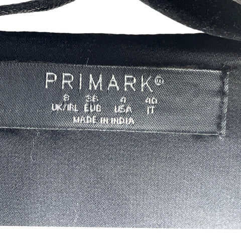 Vestido Primark Fluido Flores Negro-Talla 4