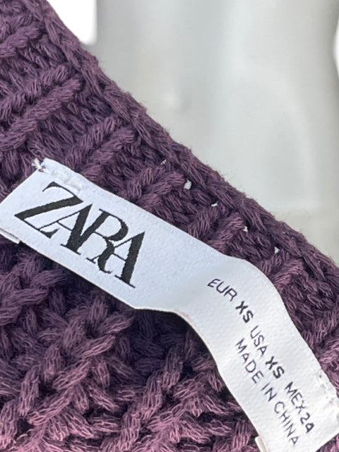 Sweater Zara Tejido Morado  - Talla XS