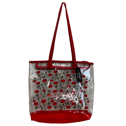 Bolso Ed Hardy PVC Transparente Rojo-Talla U