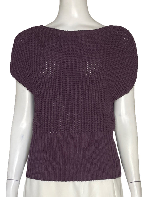 Sweater Zara Tejido Morado  - Talla XS