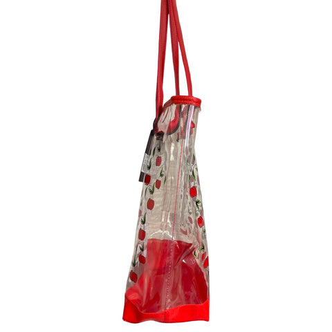 Bolso Ed Hardy PVC Transparente Rojo-Talla U