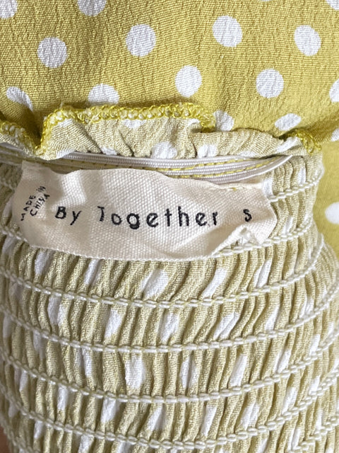 Vestido By Together Maxi Lunares Amarillo-Talla S