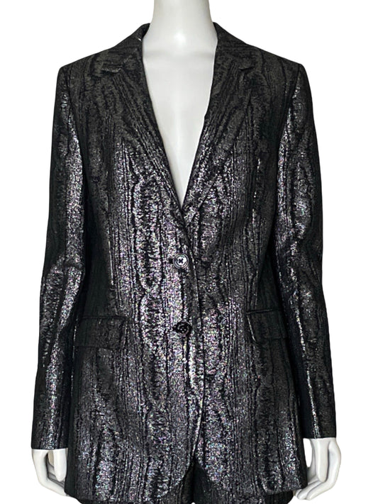 Blazer Michael Kors  Mooire Plateado-Talla 6