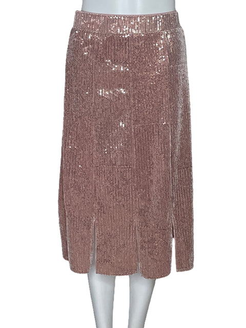 Falda Issac Mizrachi Live Lentejuelas Rosado-Talla XL