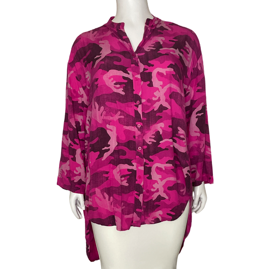 Camisa New Collection Maxi Camuflaje Fucsia-Talla L