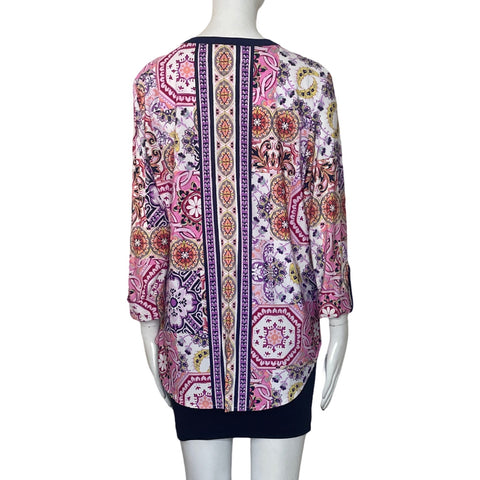 Blusa Nygard Cuello Botones Rosado-Talla S