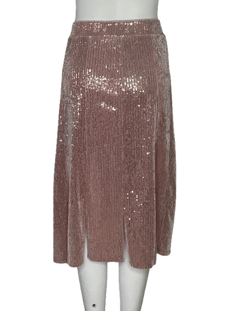 Falda Issac Mizrachi Live Lentejuelas Rosado-Talla XL