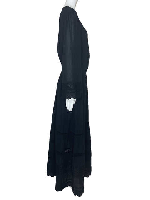 Vestido GAP Encaje Camisero Negro-Talla XXL