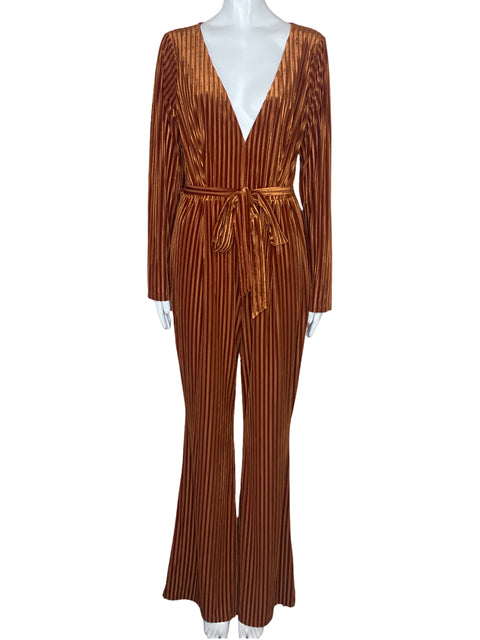 Mono Lulus Acanalado Mangas Marron-Talla L