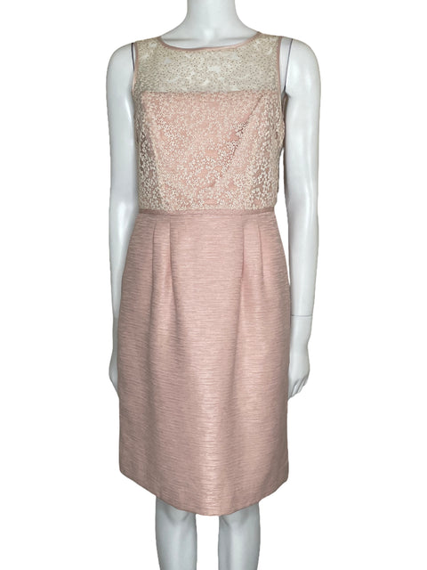 Vestido Tahari Mini Sin Mangas Rosado-Talla 4