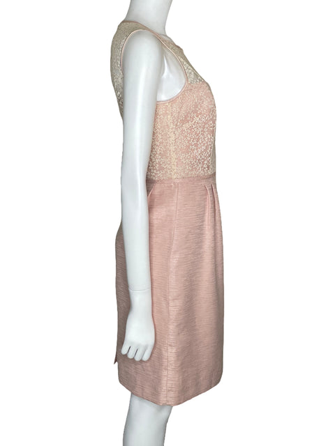 Vestido Tahari Mini Sin Mangas Rosado-Talla 4